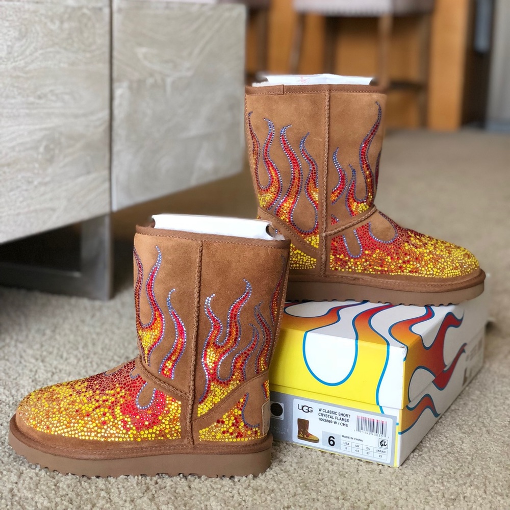 Jeremy Scott Crystal Flames Ugg Boots